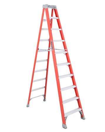 10 ft Louisville FS1510 Fiberglass Step Ladder, Type IA, 300 lb Load Capacity