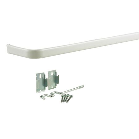 Kenney White Traditional/Transitional Curtain Rod 48 in. L X 86 in. L