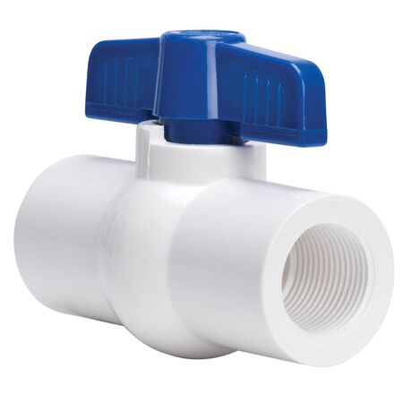 Homewerks 1/2 in. PVC FIP Ball Valve Full Port Quarter-Turn Lever For Non-Potable Water