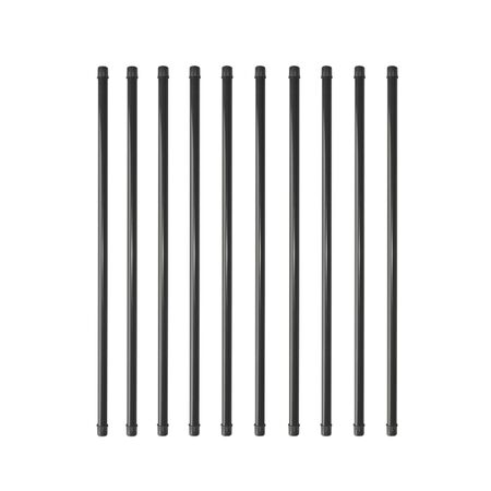 Round Balusters – 36″ Long x 3/4″ Diameter Black Round Tubing Galvanized Steel Balusters (10 pcs)