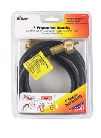 Mr. Heater 1 in. D X 1 in. D X 5 in. L Brass/Plastic Male Throwaway Cylinder Thread x Female Throwaw