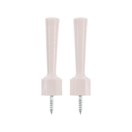 Ace 3-1/4 in. W Plastic Almond Flexible Door Stop Mounts to door and wall. in.