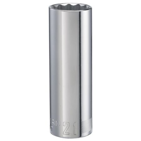 Craftsman 21 mm X 1/2 in. drive Metric 12 Point Deep Socket 1 pc