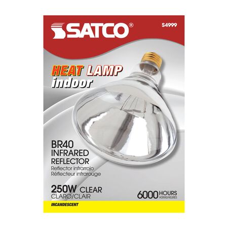 Satco 250 W Br40 Heat Lamp Incandescent Bulb E26 (Medium) Warm White 1 Pack