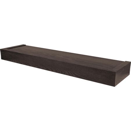 High & Mighty 2in. H x 24in. W x 6in. D Espresso Wood Floating Shelf