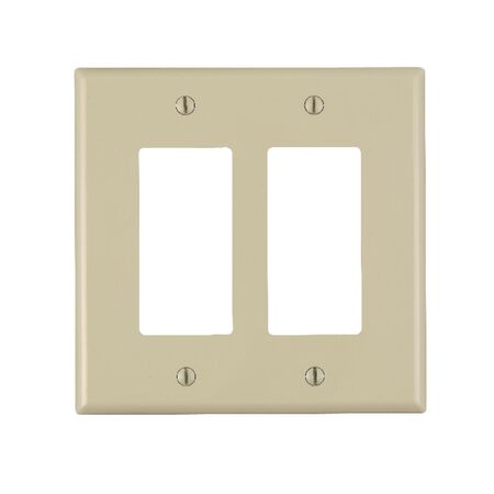 Leviton Midway Ivory 2 gang Nylon Decorator Wall Plate 1 pk