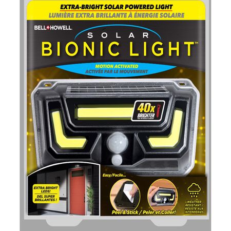 Bell + Howell Bionic Light Motion-Sensing Solar Powered Led Gray Security Light