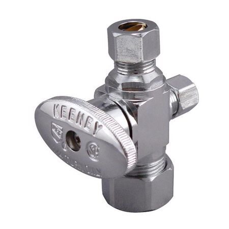 Ace 1/2 in. FPT X 1/2 in. Brass Dual Outlet Angle Stop