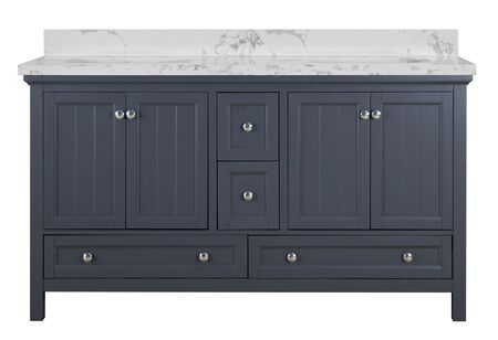 Aurafina CUNNINGHAM 60 in. Harbor Blue Vanity