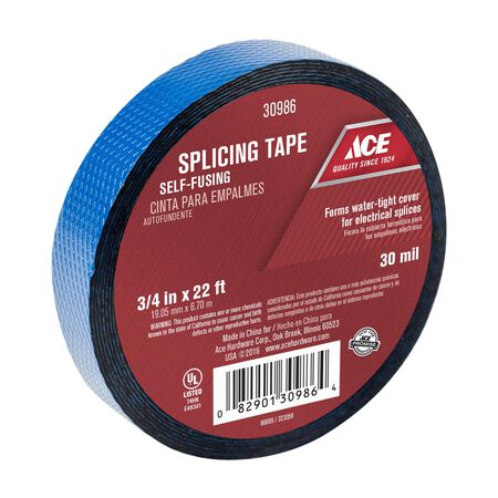 Ace 3/4 in. W X 22 ft. L Blue Rubber Splicing Tape