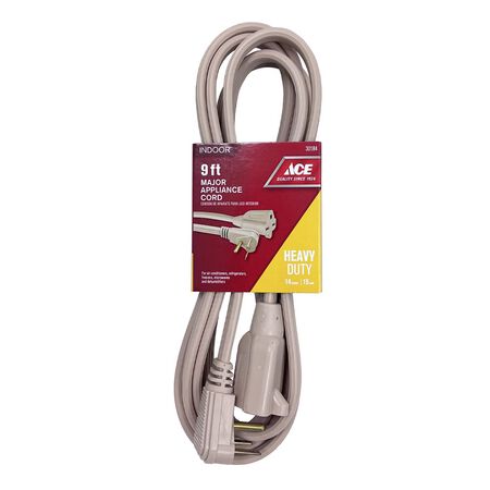 Ace 14/3 SPT-3 250 V 9 ft. L Appliance Cord