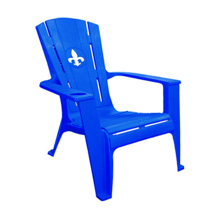 Blue Adirondack Chair with Fleur De Lis
