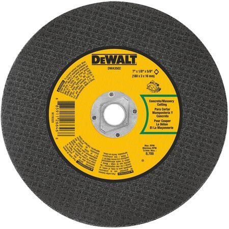 DeWalt High Performance 7 in. D X 5/8 in. X 1/8 in. thick Aluminum Oxide Masonry Cutting Saw Blade 1