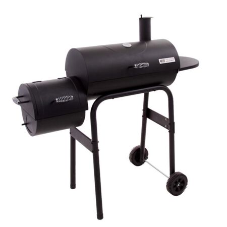 American Gourmet Charcoal Offset Smoker Black