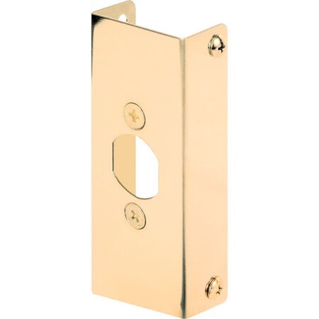 Prime-Line 4.5in. H x 1in. L Brass-Plated Brass Door Edge Reinforcer