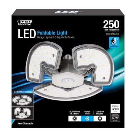Feit Electric 3.7in. W x 10.3in. L Frost Silver Led Foldable Light