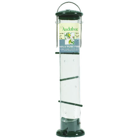 Audubon Finch 2 lb Plastic Thistle Tube Bird Feeder 8 ports