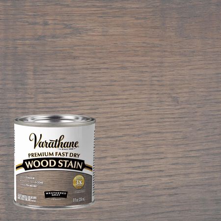 Varathane Premium Weathered Gray Oil-Based Fast Dry Wood Stain 1/2 pt