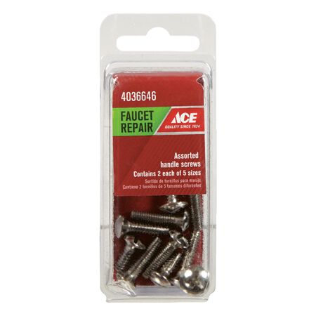 Ace Faucet Screw Assortment For Universal Chrome