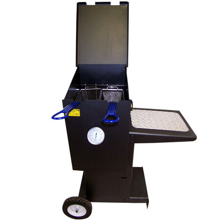 R&V Works FF2 4 Gallon Outdoor Cajun Deep Fryer with Stand