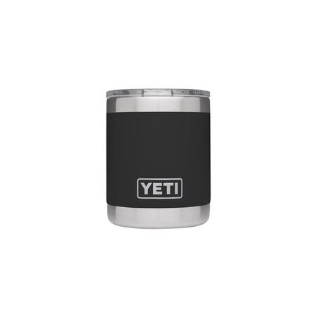 YETI Rambler 10 oz Black BPA Free Lowball Tumbler with MagSlider Lid