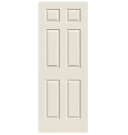 Colonist 32in. x 80in. Primed 6-Panel Textured Hollow Core Slab Door