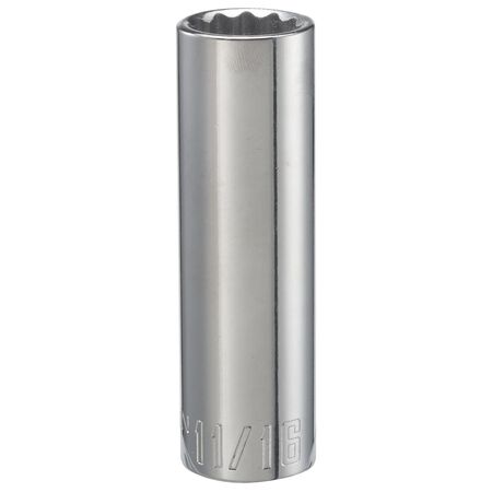 Craftsman 11/16 in. X 1/2 in. drive SAE 12 Point Deep Deep Socket 1 pc