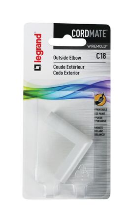 Legrand CordMate 1.63 in. L Outside Elbow 1 pk