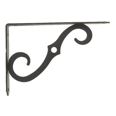 Hampton Black Steel Shelf Support 12 Ga. 8 in. L 80 lb