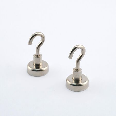 Magnet Source 1.4 in. L X.787 in. W Silver Magnetic Hook 28 lb. pull 2 pc