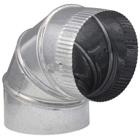 Imperial 6 in. D X 6 in. D Adjustable 90 deg Galvanized Steel Furnace Pipe Elbow