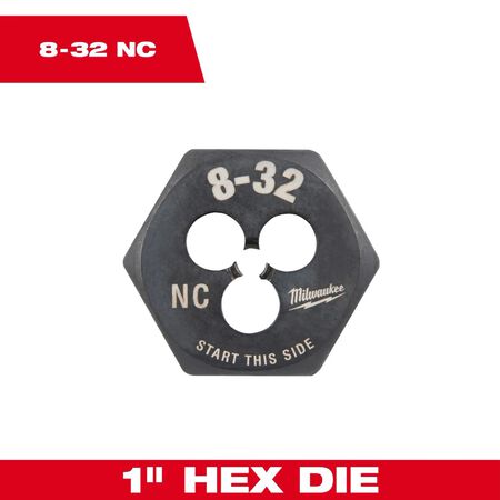 Milwaukee 8-32 NC 1 in.Hex Threading Die