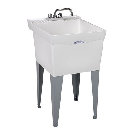 Mustee Utilatub 20 in. W X 24 in. D Single Thermoplastic Utility Tub Kit