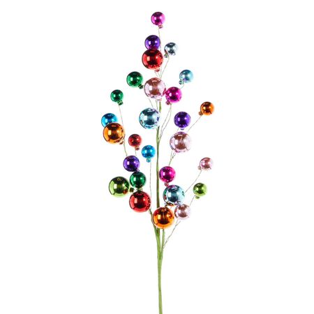 Raz 31 in. Multicolor Ball Ornament Spray