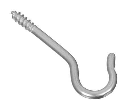 National Hardware Small Zinc-Plated Silver Steel 1-11/16 in. L Ceiling Hook 8 pk