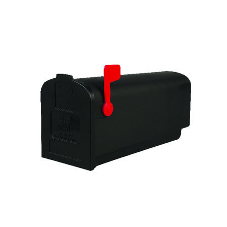 Gibraltar Mailboxes Parsons Classic Plastic Post Mount Black Mailbox