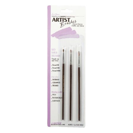 Linzer No. 000/00/0 Assorted Artist Paint Brush Set