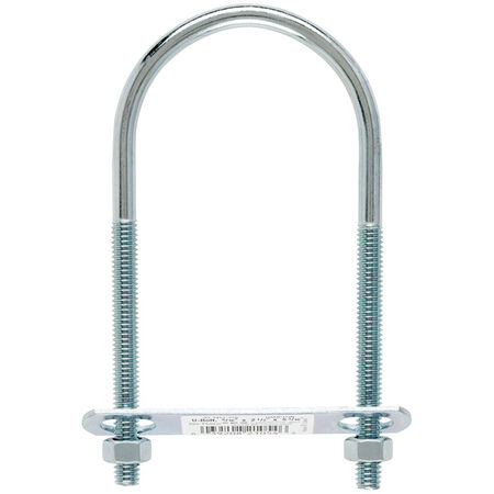 Hampton 0.31 in. X 2-1/2 in. W X 5-1/4 in. L Coarse Zinc-Plated Steel U-Bolt