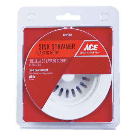 Ace 3-1/2 in. D Plastic Sink Strainer