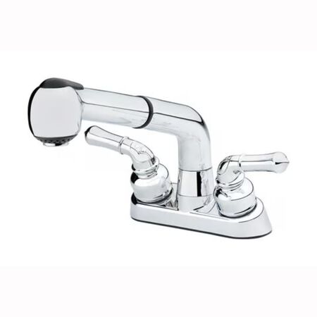 Homewerks Pullout Two Handle Chrome Laundry Faucet