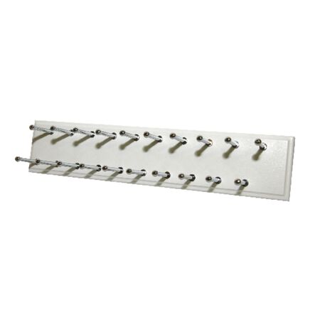 Easy Track 3 in. H X 2.5 in. W X 14 in. L Stainless Steel Sliding Tie Rack