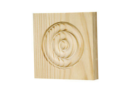 Alexandria Moulding Casing Trim Block Pine 3-3/4in. H x 3-3/4in. W x 3/4in. D