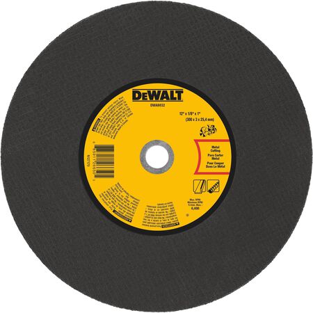 DeWalt High Performance 12 in. D X 1 in. X 1/8 in. thick Aluminum Oxide Metal Cut-Off Wheel 1 pk
