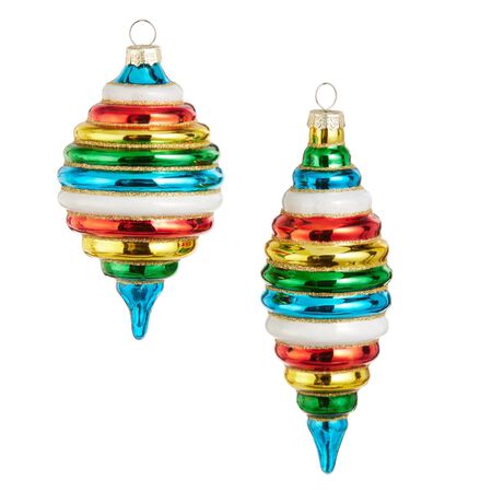 Raz 6 in. Multicolor Finial Ornament