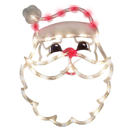 IG Design Red/White Santa Face Indoor Christmas Decor 17 in.