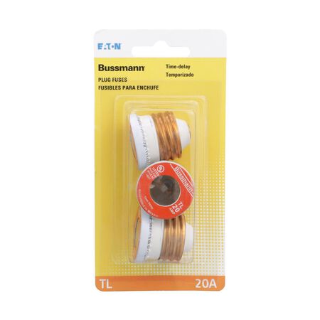 Bussmann 20 amps Time Delay Plug Fuse 3 pk