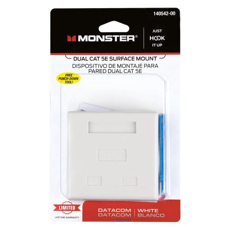Monster Just Hook It Up 0 ft. L Surface Mount Housing CAT 5E