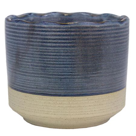 Trendspot Shore 5.1in. H x 6in. W x 6in. D x 6in. D Ceramic Planter Blue
