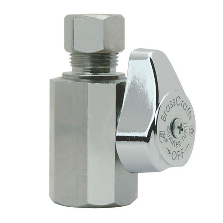 BrassCraft 1/2 in. FPT X 3/8 in. MPT Brass Straight Stop Valve