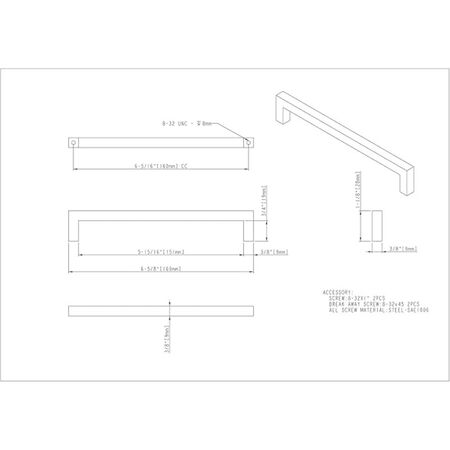 Elements Stanton Collection Pull, Matte Black